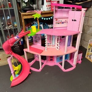 Barbie Pink and Blue Dreamhouse with Slide